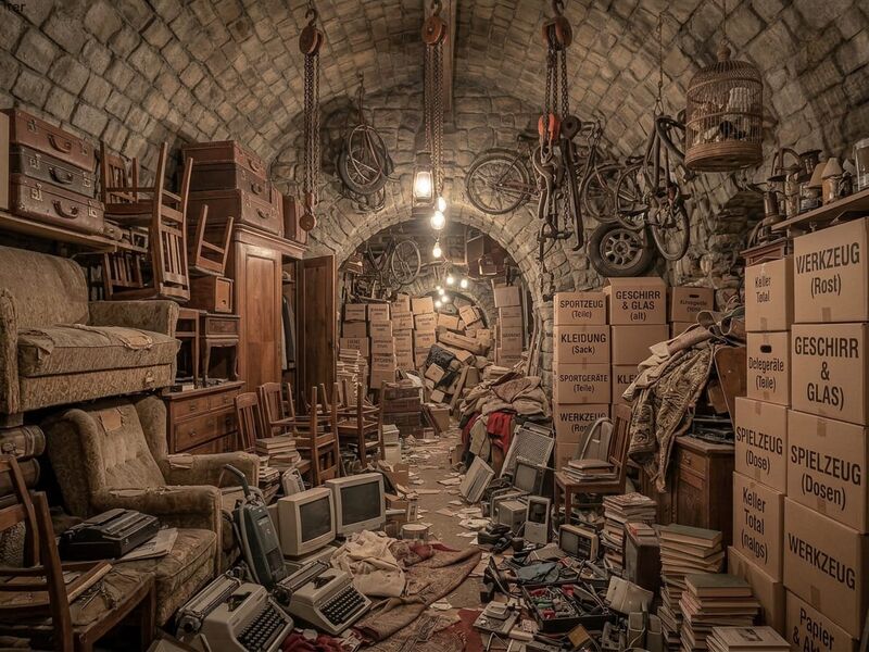 Storchennest auf dem Dach eines Bürgerhauses in Rust