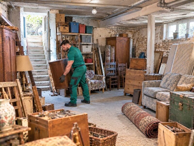 Alter Rotweinkeller mit Flaschenregalen in einem Haus in Bad Vöslau