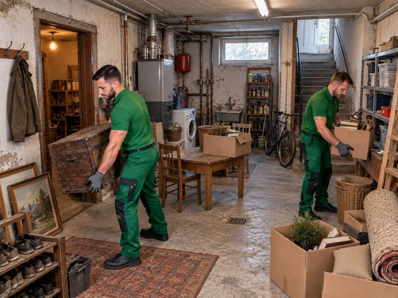 Modelleisenbahn-Anlage im Keller eines Hauses in Schrems